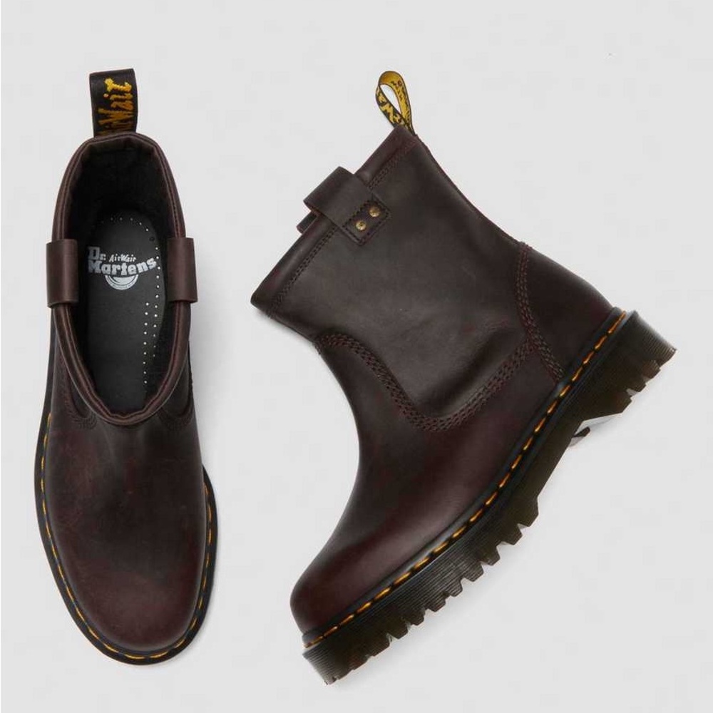 Dr. Martens Dark Brown Anistone Boots - Picture 8 of 9
